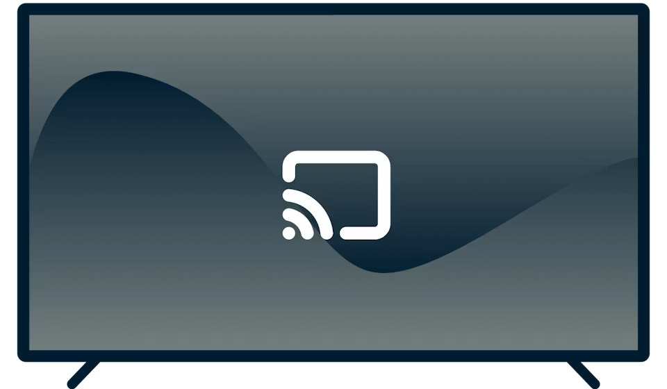 โลโก้ Chromecast บนทีวี