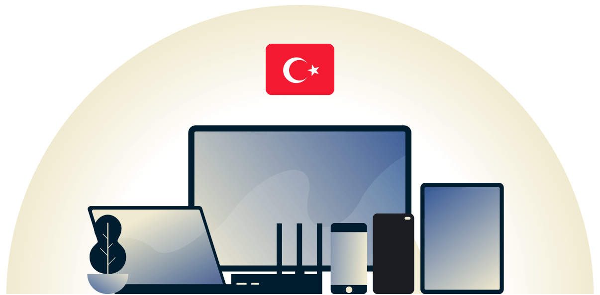 VPN تركيا يحمي مجموعة متنوعة من الأجهزة.